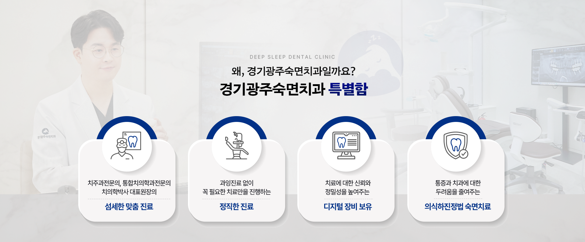왜, 경기광주숙면치과일까요?-경기광주숙면치과 특별함-섬세한 맞춤 진료,정직한 진료,디지털 장비 보유, 의식하진정법 숙면치료